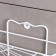 Bathroom shelf is an angular 3-tier “wave”, 24 × 24 × 64 cm, white color