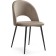Chair on a metal frame Irre Metal/velor, black/beige 50x55x82 cm
