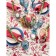 Waxbird tablecloth, size 140x180 cm, red color
