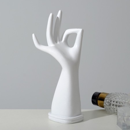 Stand for jewelry "Hand" 9 × 7.5 × 20, white color-3