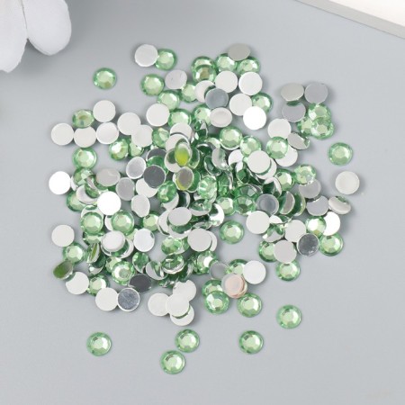 Decor for creativity in the bottle "Rhinas. Light green" set 500 pcs d = 0.5 cm 7x2x2 cm-3