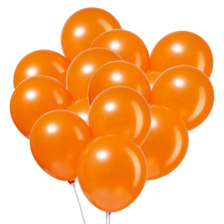 Latex ball 12 ", metal, set 100 pcs., Orange color-1