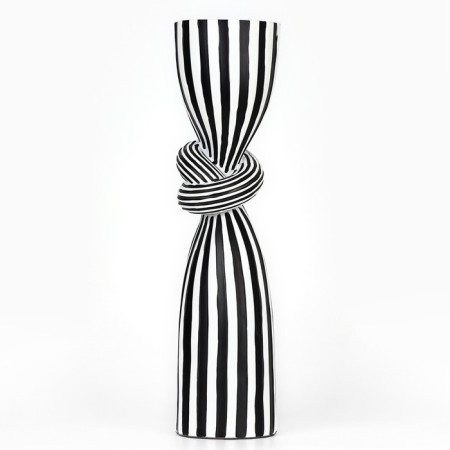 Climber for one candle “Knot”, white-black color 29.5 x 7.5 x 7.5 cm-2