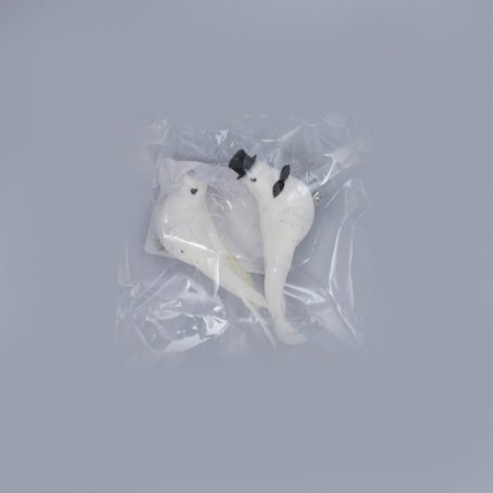 A set of birds for decor and floristry, on the clothespin, plastic, white, 2 pcs., 13 x 3 x 3 cm-4