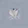 A set of birds for decor and floristry, on the clothespin, plastic, white, 2 pcs., 13 x 3 x 3 cm