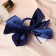 Hair elastic band "Schoolgirl" Bant flower and peas, 13cm, blue-white