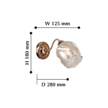 Sconces Bento, 1x40W E27, color gold-1
