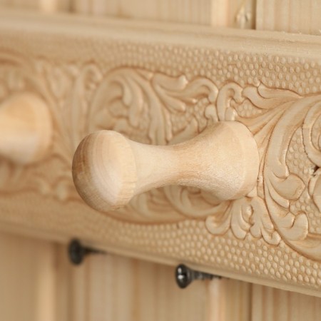 Ban "Classic" 2 hooks, linden, 20x2.5x6.5 cm Russian patterns-2
