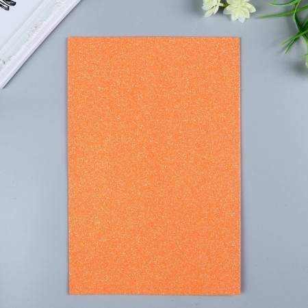 Foamiran glitter Magic 4 Hobby 2 mm cent. Orange, 20x30 cm
