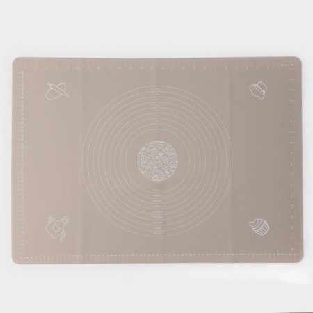 Rug with marking of the share "cappuccino", silicone, 70 × 50 cm, beige color
