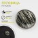 Metal button on the ripples, decorative, d = 25 mm, white/black/silver color