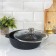 Frying "granite Star", 4 l, d = 30 cm, glass cover, anti -stick coating, black color