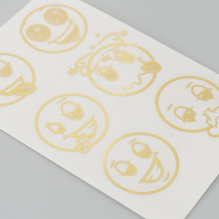 Stickers (stickers) "Smiles" 10x15 cm, color gold, 5-311-1