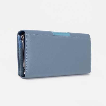 Women's wallet on magnets, blue color-1