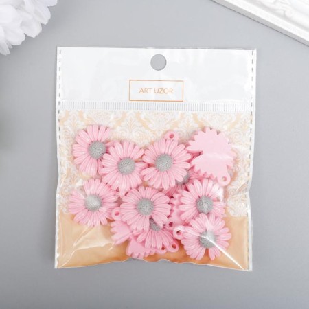 Decor for creativity Plastic "Chamomile" set 12 pcs mix 2.5x2.5 cm-2