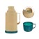 Thermos 1.2 l, with a glass flask, retains heat 18 hours, 15 x 28 cm, beige