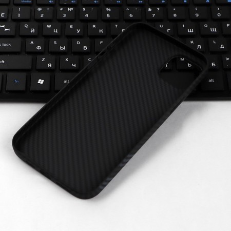 Hoco case for the iPhone 14 Plus phone, Kevland texture, black-gray-4
