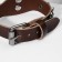 Bracelet Skin "Skull" Gothic, dark brown color with black silver, 25.5 cm