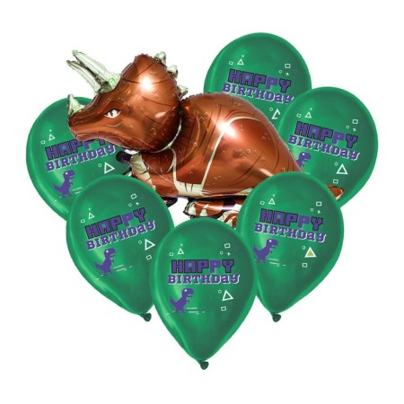 A set of balloons “Happy Birthday”, foil, latex, set 7 pcs.