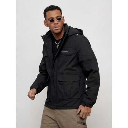 Sports male jacket, size 56, black color-7