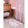 Akvarel soft rug, for a bathroom, 50x80 cm, white pink color