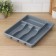 Tray for cutlery, 36 × 29 × 5 cm, 5 departments, color gray color