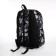 School backpack from textiles on lightning, 3 pockets, black color