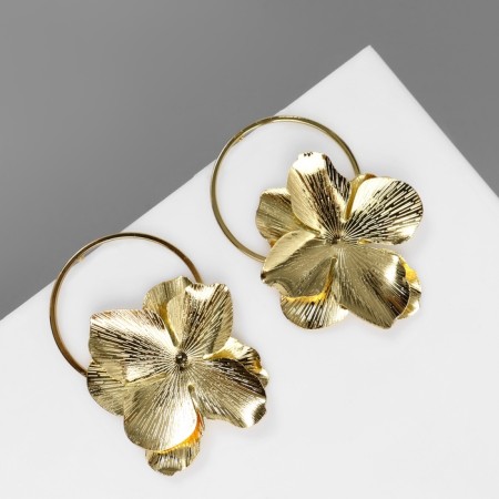 Earrings Metal "Flower" Minor, Color Gold