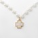 The necklace "Pearls" is an elegant cross, color gold, 40cm