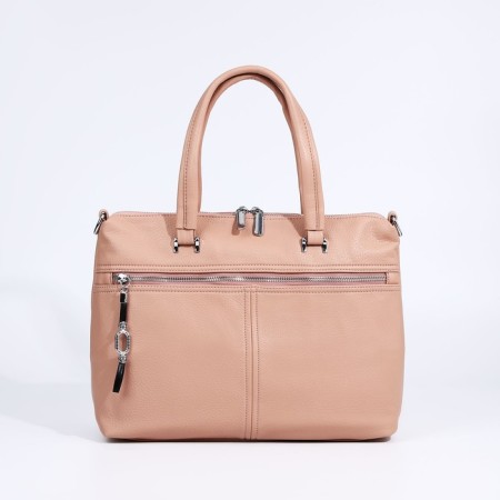 Luggage bag on lightning, 2 external pockets, pink color