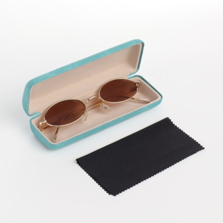 Case for glasses on the cracker, the color is turquoise-3