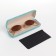Case for glasses on the cracker, the color is turquoise