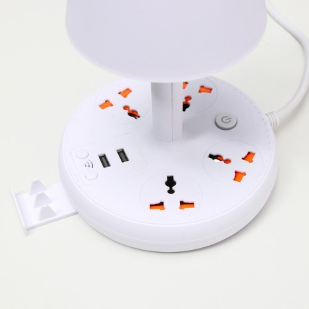 Board Lamp "ERA" LED 5W 3000K-6000K 4 outlet 2xUSB2.0 MIX 15x15x22cm RISALUX-12