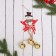 Decoration Christmas tree "Star with balls" Snowman 9x20 cm