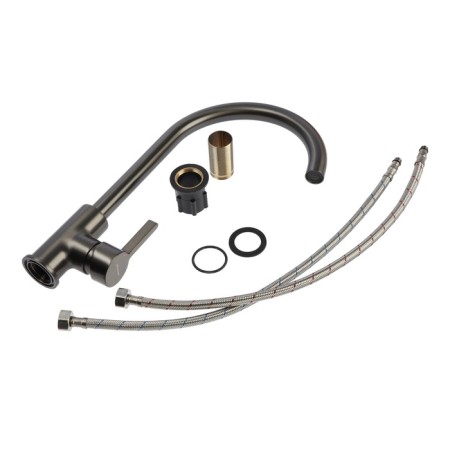 Accoona A4594st kitchen mixer, single -leaf, pour 27 cm, brass, color weapons steel 1082933-6