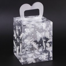 New Year. Box gift New Year folding PVC 