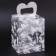 New Year. Box gift New Year folding PVC "New Year's branches" 12 x 12 x 15 cm.