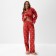 Pajama New Year's Women's KAFTAN cars, red color, size 52-54