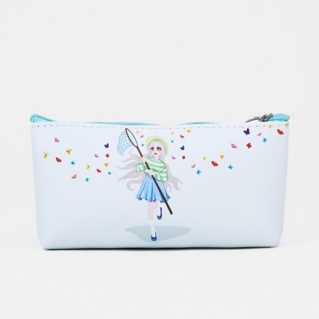 Lightning cosmetic bag, the color is light green/turquoise-1