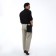 Male bag over the shoulder, Textura, artificial leather, black color