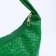 Baget bag with zipper, green color