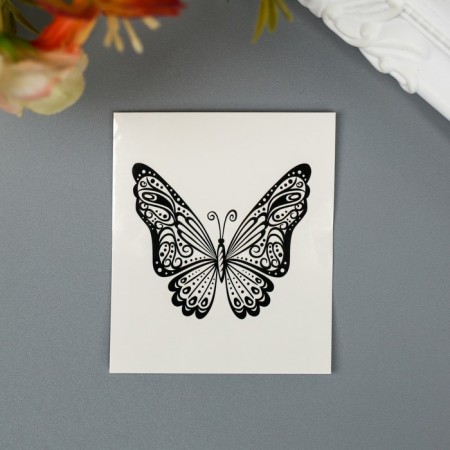 Tattoo on the body "Butterfly with a pattern"