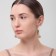 Hanging earrings “wandered ball”, lilac color in gold, 6.5 cm
