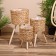 A set of wicker pots, 3 pcs, height 36x36x56 cm