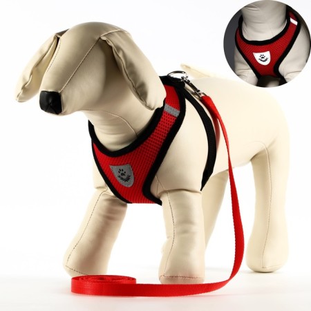 A set of ammunition with a soft harness and a reflective patch, m, Osh 26 cm, OG 36-44 cm, red 761
