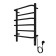Terminus heated towel rail "Euromix" P6, 450x600 mm, on the right, black matte