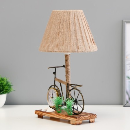 Table lamp with a clock "Bicycle" E14 15W 19x18x35 cm-3