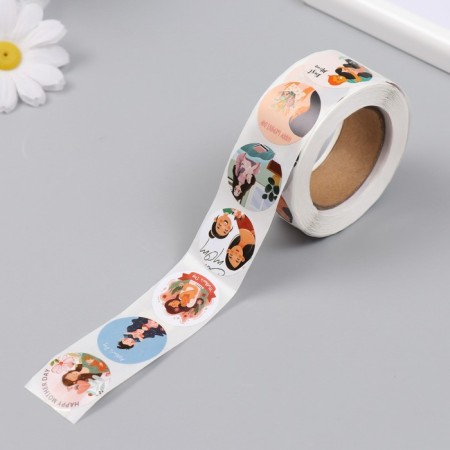 Stick Paper "Mother Day" d = 2.5 cm 500 pcs in roll-3