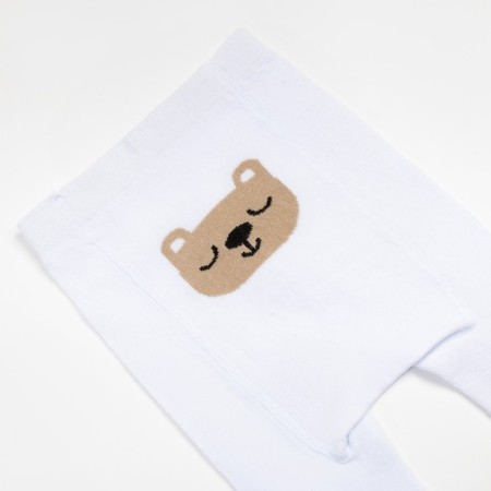 Pantyhose crumb I am "Bear", white/beige, height 86-92 cm-4
