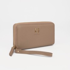 Women's wallet with lightning, beige color